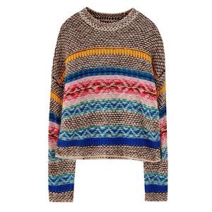 Pull&Bear Women's Chunky Stripe Crewneck Sweater